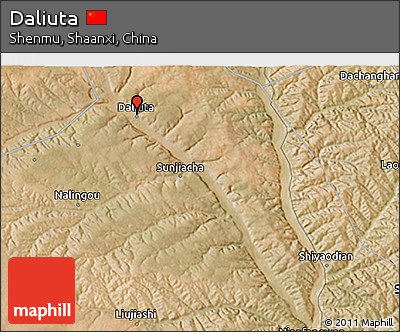 Satellite 3D Map of Daliuta