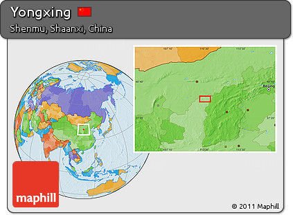 Political Location Map of Yongxing