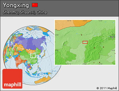 Political Location Map of Yongxing