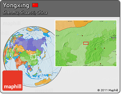 Political Location Map of Yongxing
