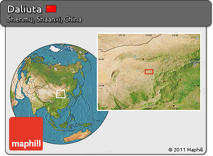 Satellite Location Map of Daliuta