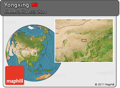 Satellite Location Map of Yongxing