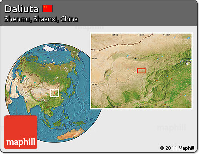 Satellite Location Map of Daliuta