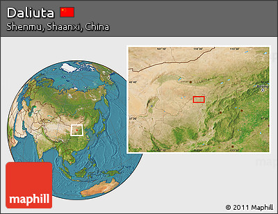 Satellite Location Map of Daliuta