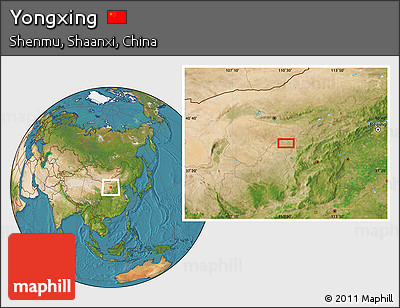 Satellite Location Map of Yongxing