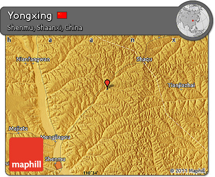 Physical Map of Yongxing