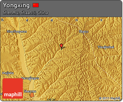 Physical Map of Yongxing