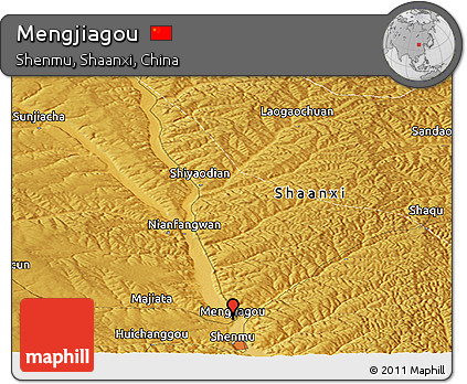 Physical Panoramic Map of Mengjiagou