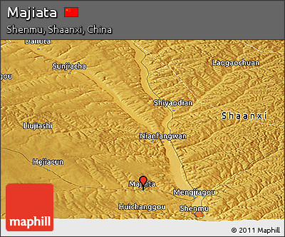 Physical Panoramic Map of Majiata