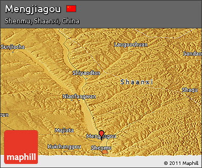 Physical Panoramic Map of Mengjiagou