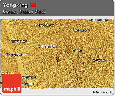 Physical Panoramic Map of Yongxing