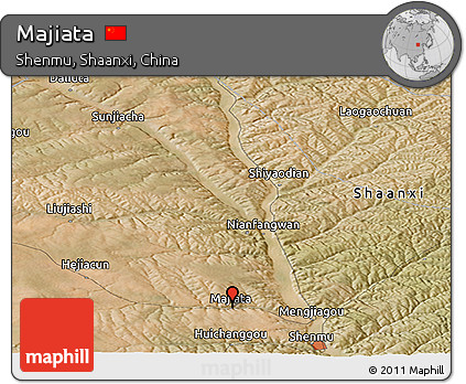 Satellite Panoramic Map of Majiata