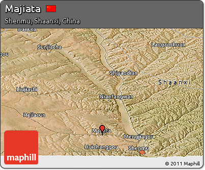 Satellite Panoramic Map of Majiata