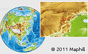Physical Location Map of the area around 39° 3' 25" N, 112° 16' 30" E