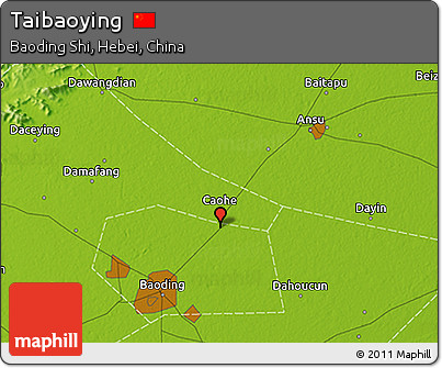 Physical 3D Map of Taibaoying