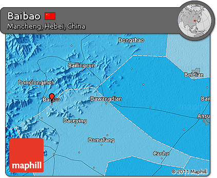 Political 3D Map of Baibao