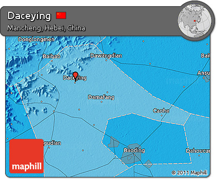 Political 3D Map of Daceying