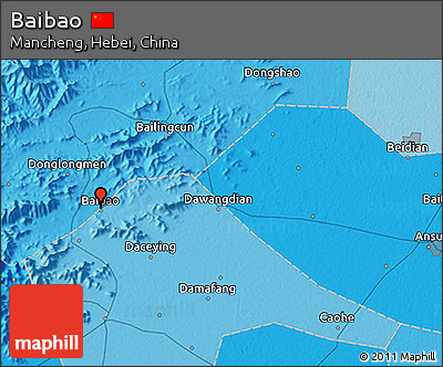 Political 3D Map of Baibao