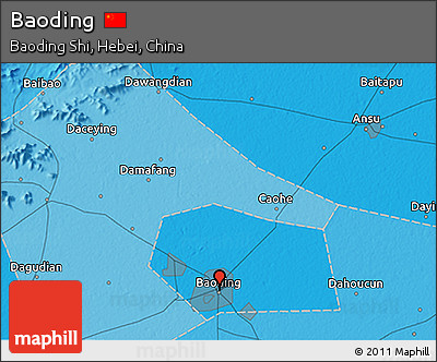 Political 3D Map of Baoding