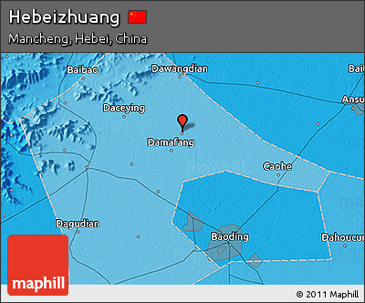 Political 3D Map of Hebeizhuang