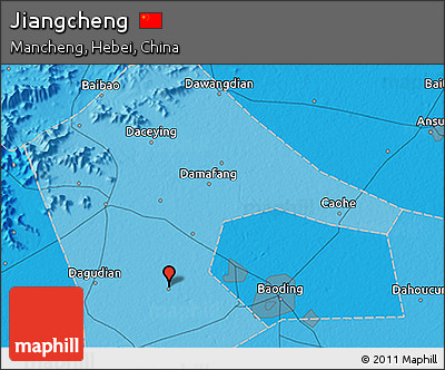 Political 3D Map of Jiangcheng