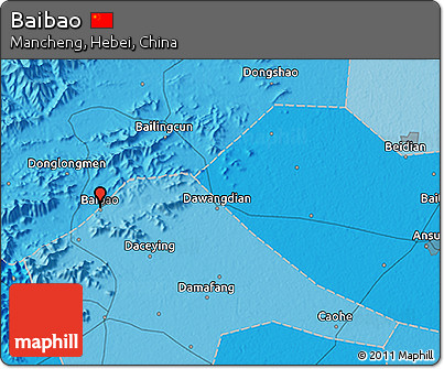 Political 3D Map of Baibao
