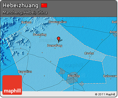 Political 3D Map of Hebeizhuang