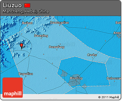 Political 3D Map of Liuzuo