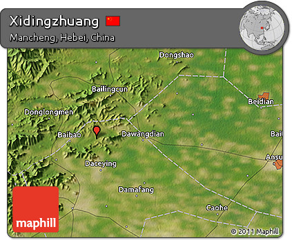 Satellite 3D Map of Xidingzhuang