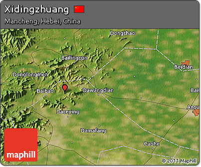 Satellite 3D Map of Xidingzhuang