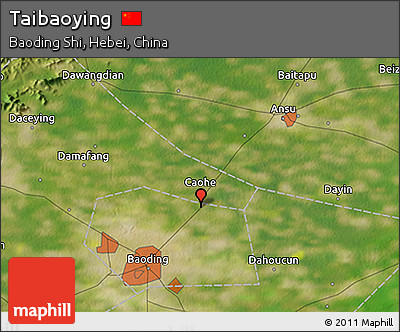 Satellite 3D Map of Taibaoying