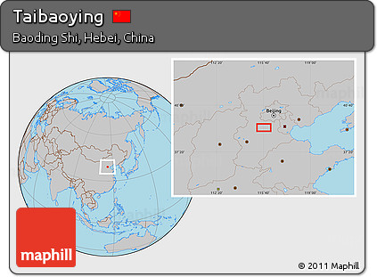 Gray Location Map of Taibaoying