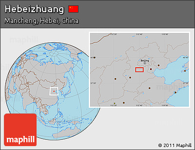 Gray Location Map of Hebeizhuang