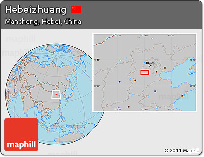 Gray Location Map of Hebeizhuang