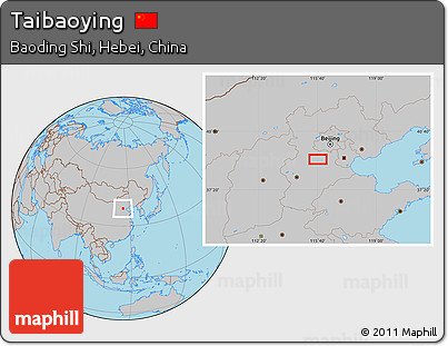 Gray Location Map of Taibaoying