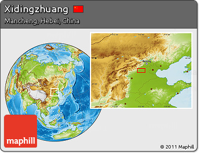Physical Location Map of Xidingzhuang