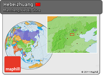 Political Location Map of Hebeizhuang