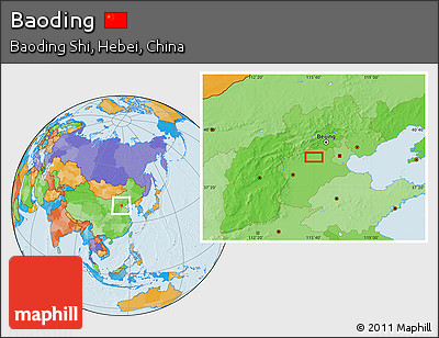 Political Location Map of Baoding