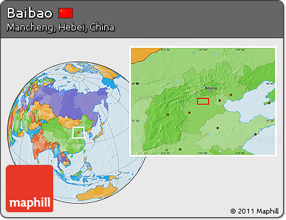 Political Location Map of Baibao