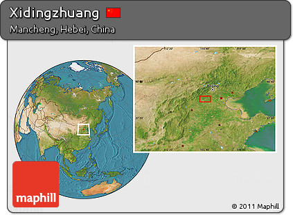 Satellite Location Map of Xidingzhuang