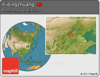 Satellite Location Map of Xidingzhuang