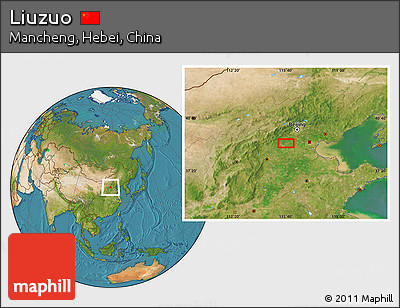 Satellite Location Map of Liuzuo