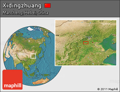 Satellite Location Map of Xidingzhuang