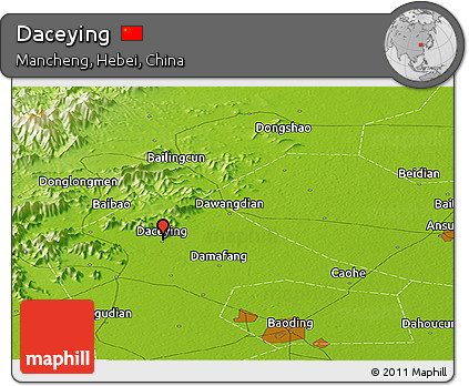 Physical Panoramic Map of Daceying