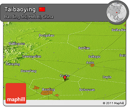 Physical Panoramic Map of Taibaoying