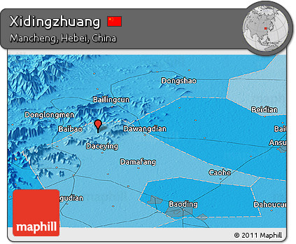 Political Panoramic Map of Xidingzhuang