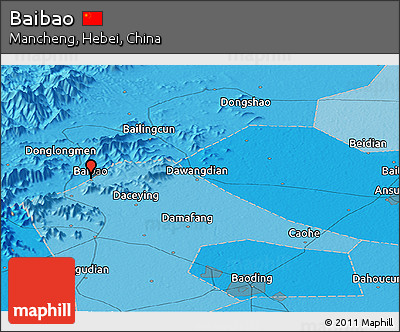 Political Panoramic Map of Baibao