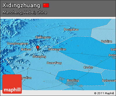Political Panoramic Map of Xidingzhuang