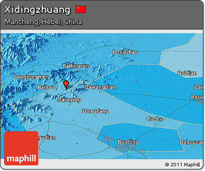 Political Panoramic Map of Xidingzhuang