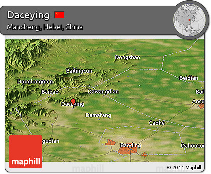 Satellite Panoramic Map of Daceying